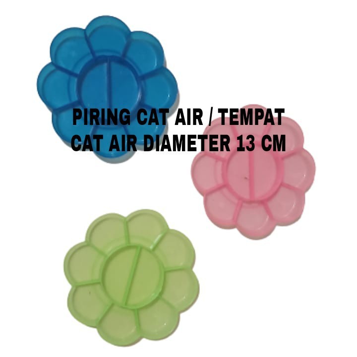 

RGT - GROSIR 12 PC/ 1 LS PALET LUKIS CAT AIR WADAH TEMPAT CAT PIRING CAT ACRYLIC BENING WARNA