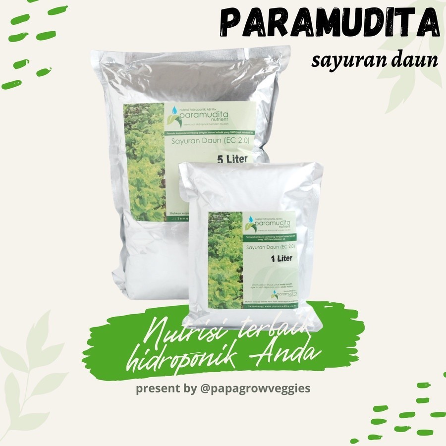 AB Mix Sayur Daun 5 Liter Paramudita Nutrient Nutrisi Hidroponik  - SHESB