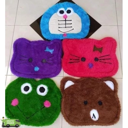 OBRAL KESET BULU RASFUR KEPALA KARAKTER MURAH | KESET LAP KAKI KARAKTER DORAEMON HELLO KITTY KEROPI