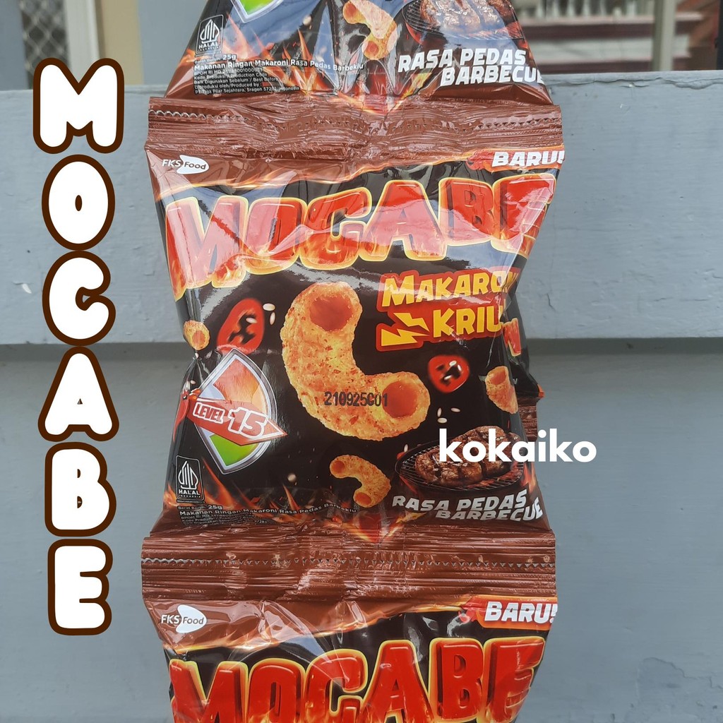

Bella Belli Mocabe Makaroni Kriuk Pedas 25 Gram - 1 Renceng Isi 12 Pcs - Snack Makaroni Pedas