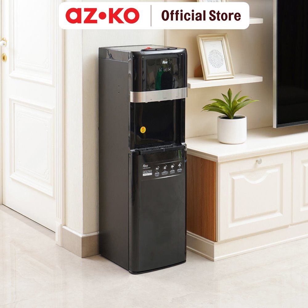 AZKO Kris Dispenser Air Bottom Loading Electric - Hitam Tabung Air Minum Galon Bawah Elektronik Ruma