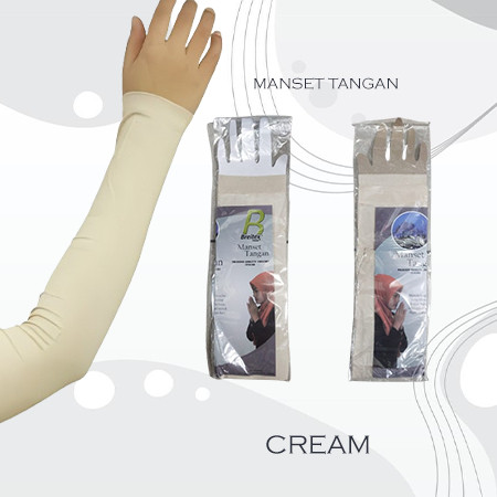 MANSET TANGAN BREITEX CREAM/ MANSET LENGAN WANITA HIJAB TERLARIS TERMURAH