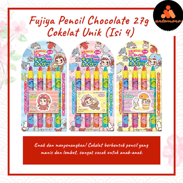 

Fujiya Pencil Chocolate 27g (Isi 4) - Cokelat Unik Original Japan