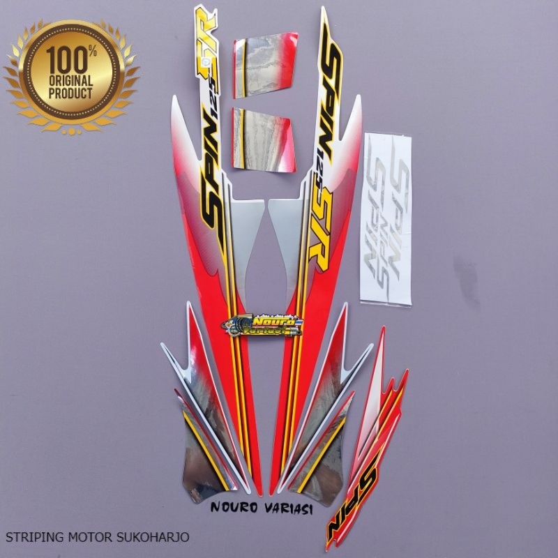 (ORI) Striping Suzuki spin sr 125 2007 2008 putih merah Kualitas original pabrik