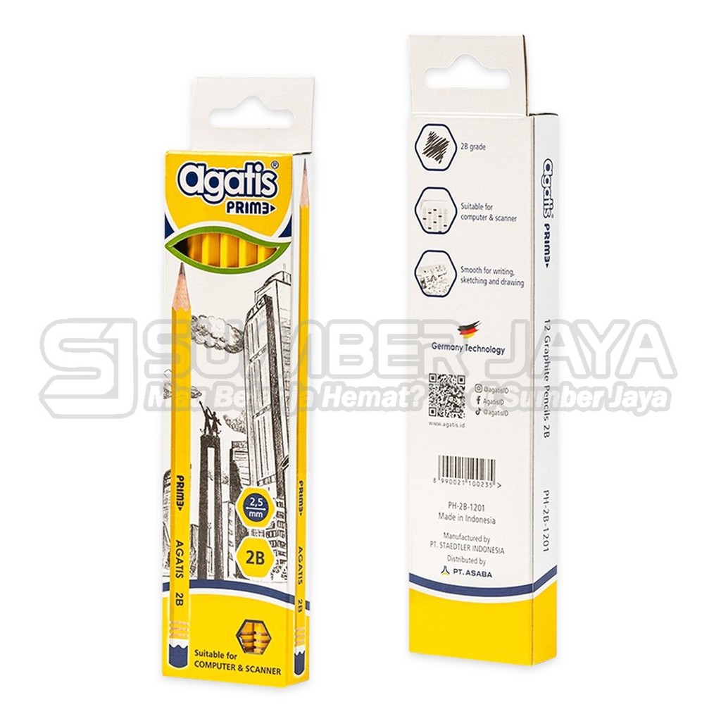 

Pencil Kayu AGATIS 2B Pensil Hexagonal Sekolah/Kuliah/Kerja 1 pcs