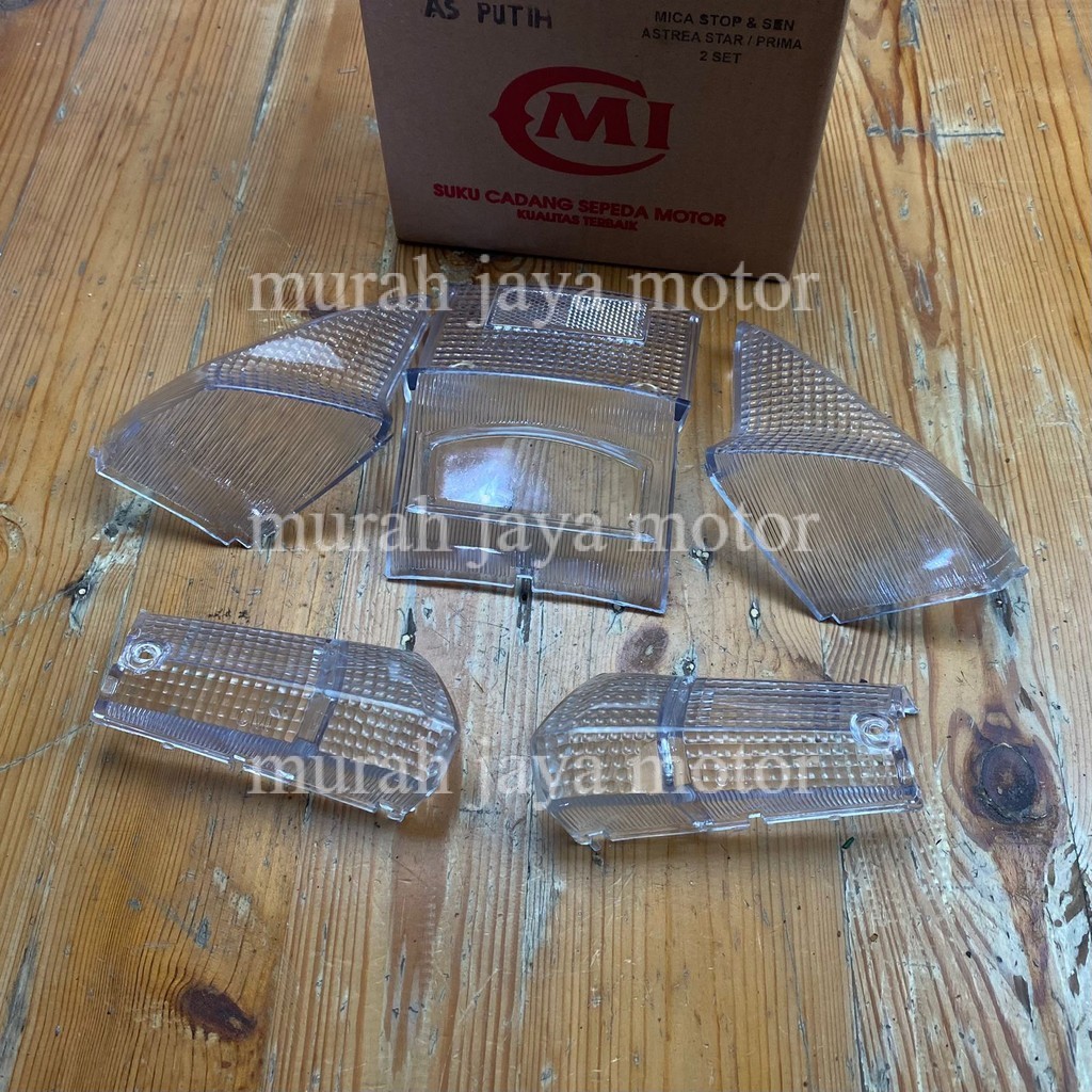 Kaca mika stop + sein belakang honda astrea prima mika lampu belakang mika lampu depan astrea bening