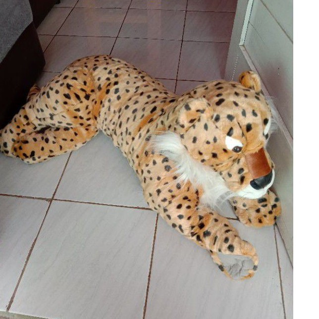 BONEKA KUCING HARIMAU SINGA MACAN TUTUL LORENG BELANG JUMBO BESAR 1 METER MAINAN ANAK KADO SOUVENIR