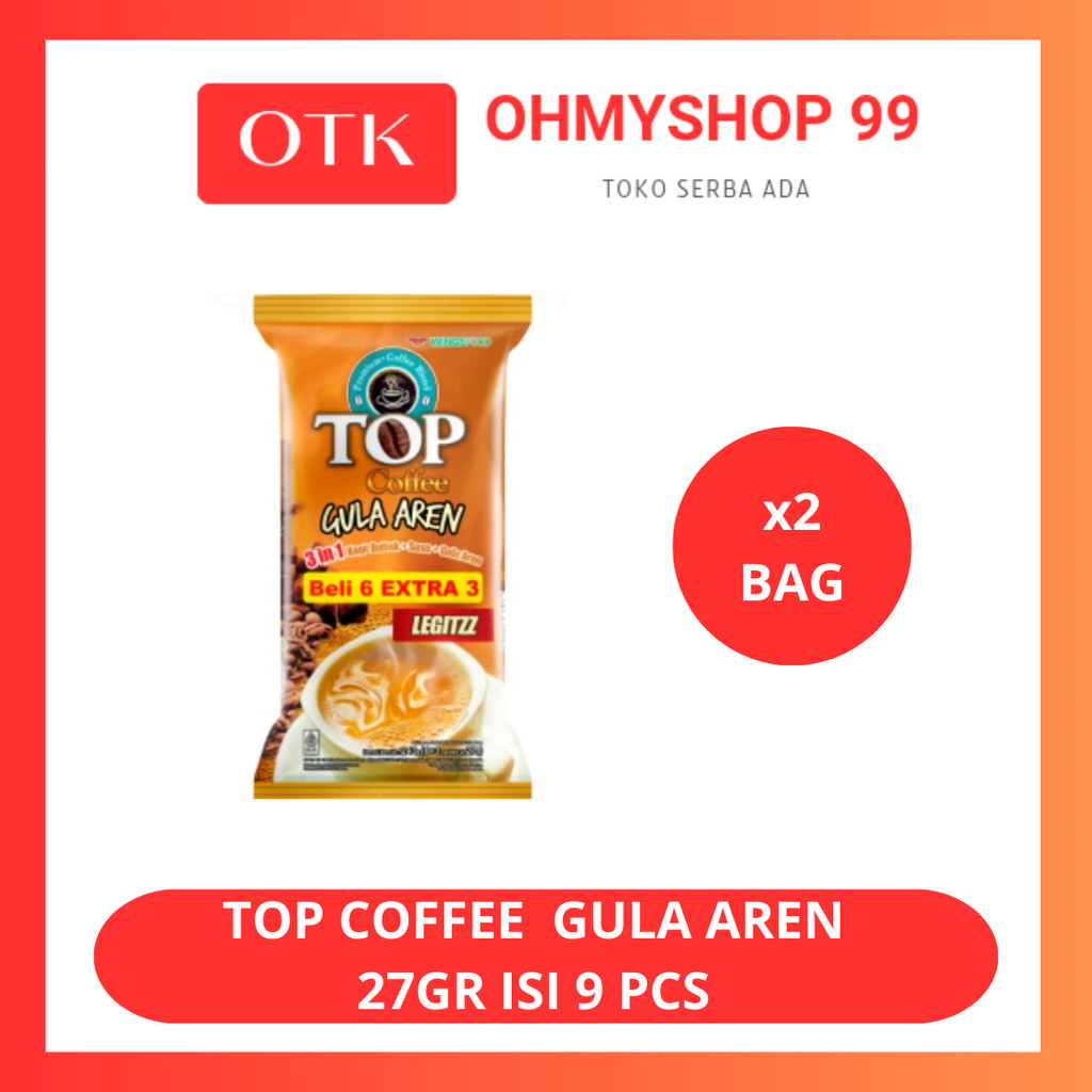 

Top Coffee Kopi Top Gula Aren Tubruk 27gr - 2 Bag