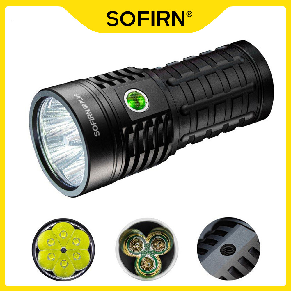 Sofirn Super Powerful Q8 Plus  LED Flashlight 16000lm USB C 21700 Rechargeable Anduril 2.0 Torch  XH