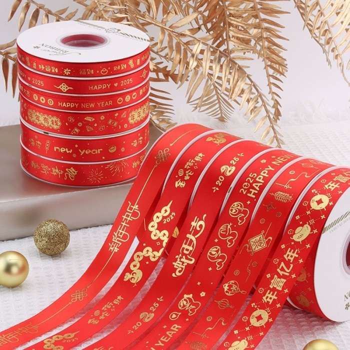 

NEW Pita Kain Imlek 23m Pita Kado Rol Merah Gong Xi Fa Cai Snake Year Dekorasi Sincia Hiasan Imlek P