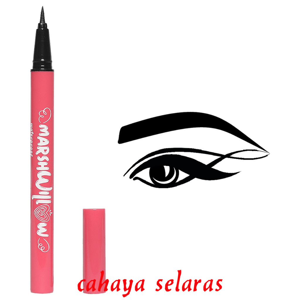 MARSHWILLOW LIQUID EYELINER WATERPROFF | EYELINER BLACK FOREST