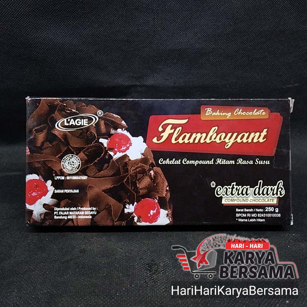 

BAHAN KUE L'AGIE FLAMBOYANT COKLAT BATANG EXTRA DARK 250GR