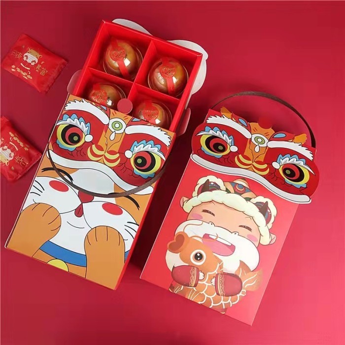 

Kotak Hampers Imlek CNY Dus Packaging Bag Sincia Cookie Mini Barongsai