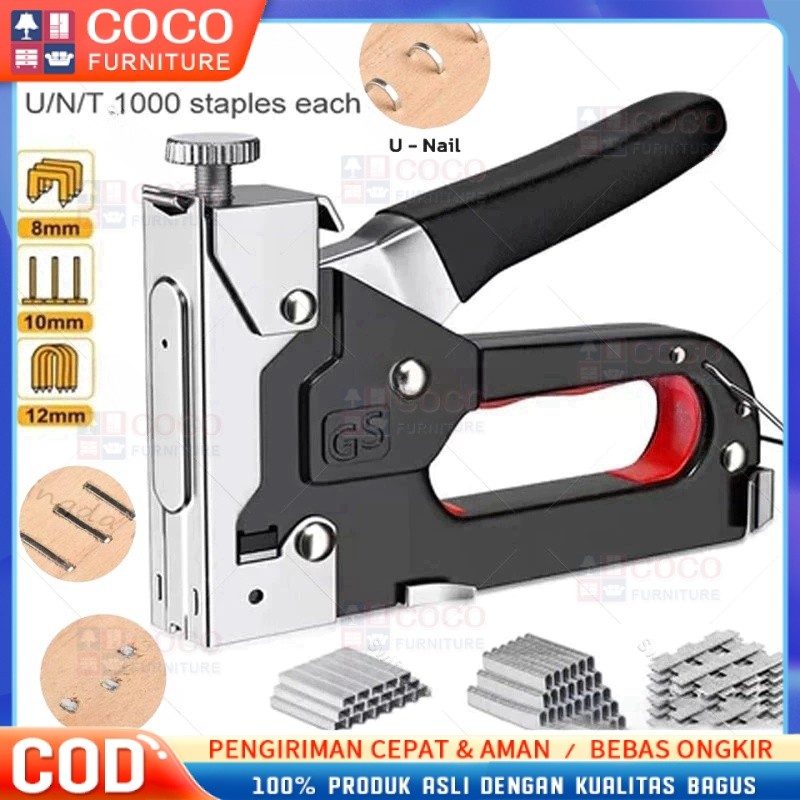 

Gratis 600 paku 3 In 1 Pistol Kuku Pistol Stapler Konstruksi Konstruksi Furnitur DIY Pelapis Pelapis Pistol Stapler Multifungsi Pistol Stapler Dekorasi Rumah Alat Pertukangan