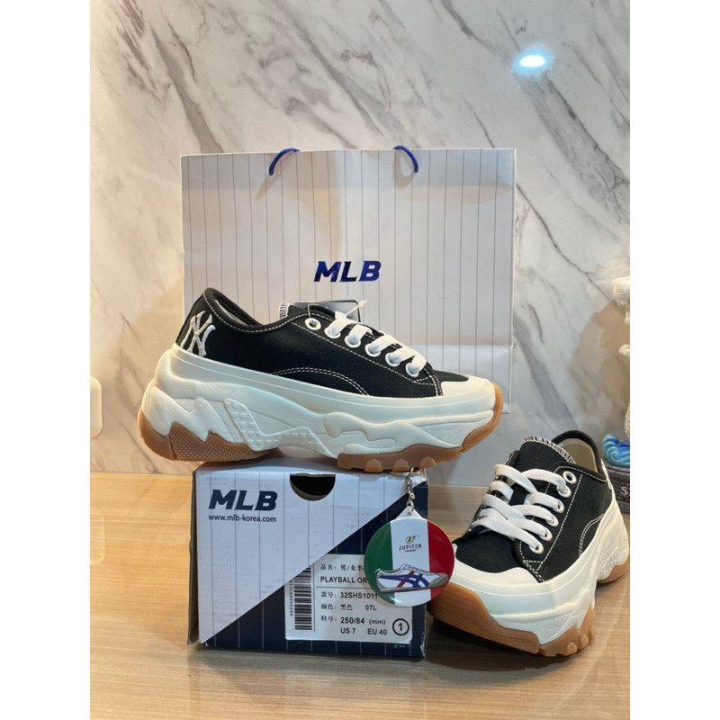 Sepatu MLB Chunky High Low Newyork Yankess Black