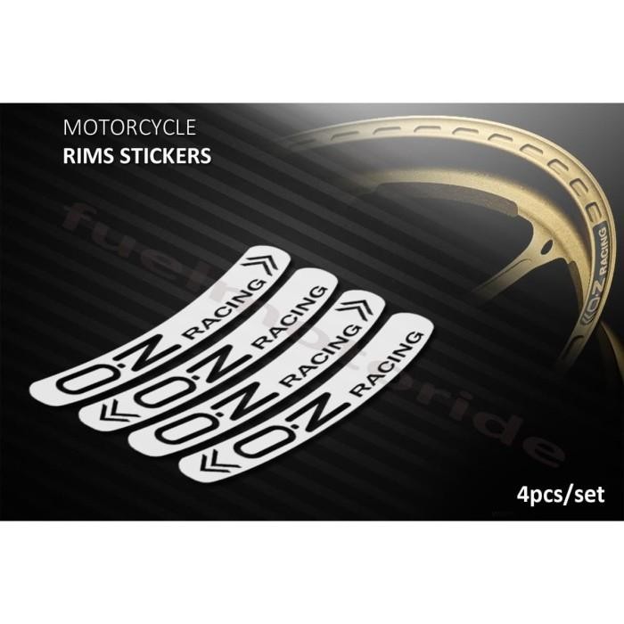 Sticker Velg Motor OZ Racing Daytona CBR R25 Ninja GSX nmax XMAX ADV - 12 Marche Gold