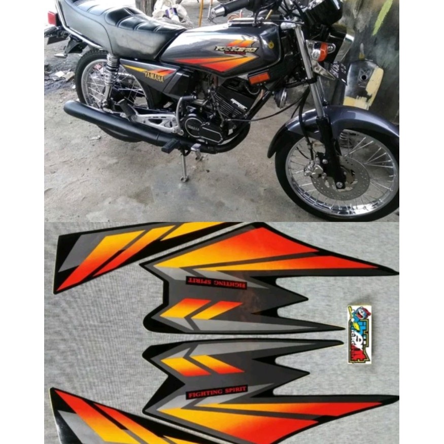STRIPING RX KING OREN 2002 ORANGE STIKER LIS YAMAHA
