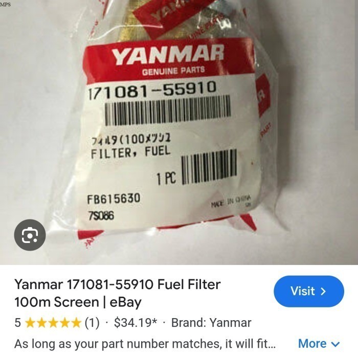 Fuel Filter Yanmar 171081-55910