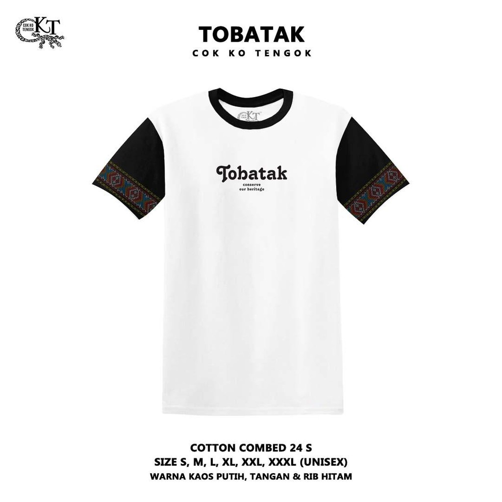 CKT Kaos Batak Tobatak Motif Ulos TB1 Katun Combed 24s Premium Distro