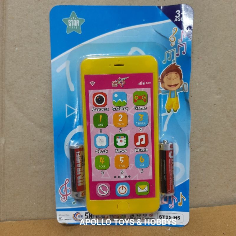 ( Bisa Cod ) MAINAN ANAK HP IPhONE LAMPU MUSIK MURAH