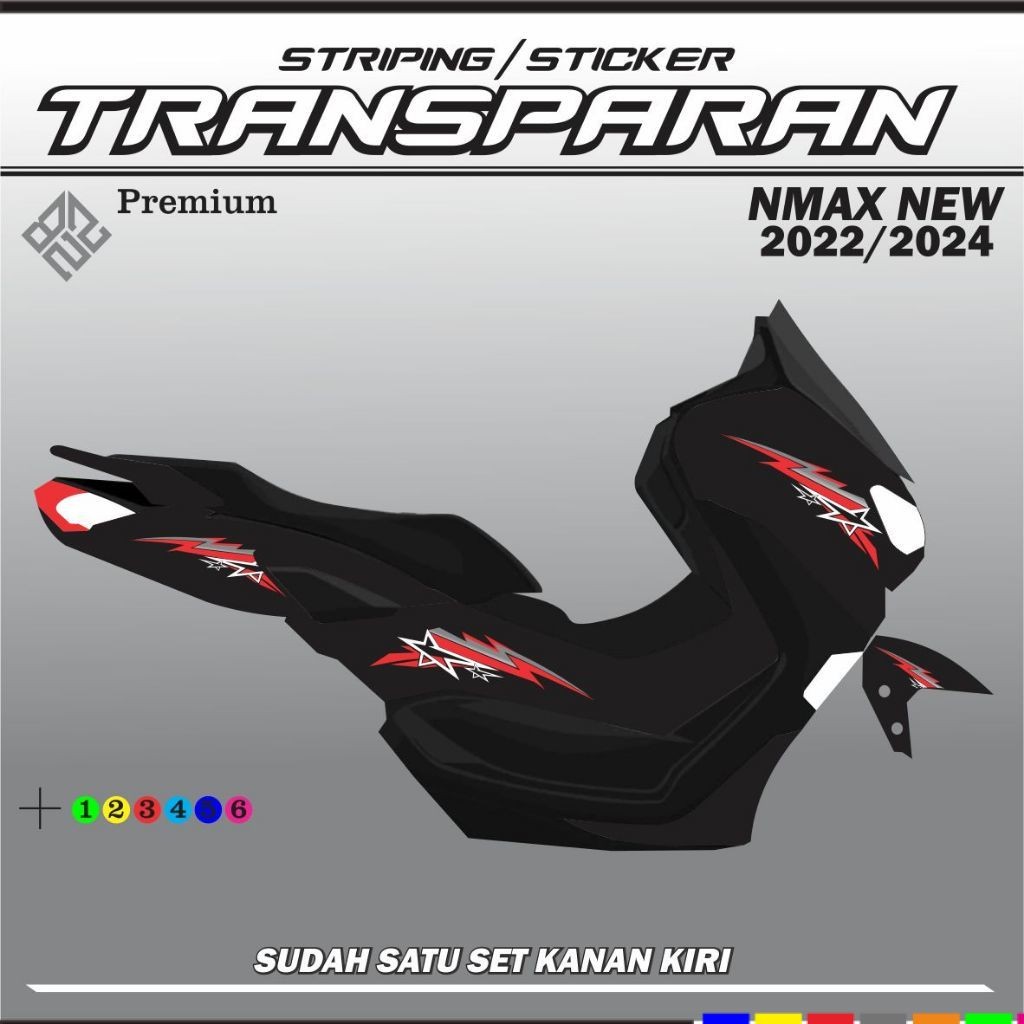 TRANSFARAN / Sticker Striping Transparan UV NMAX 155 New VVA Simple List NMAX 2020 2021 2022 2023