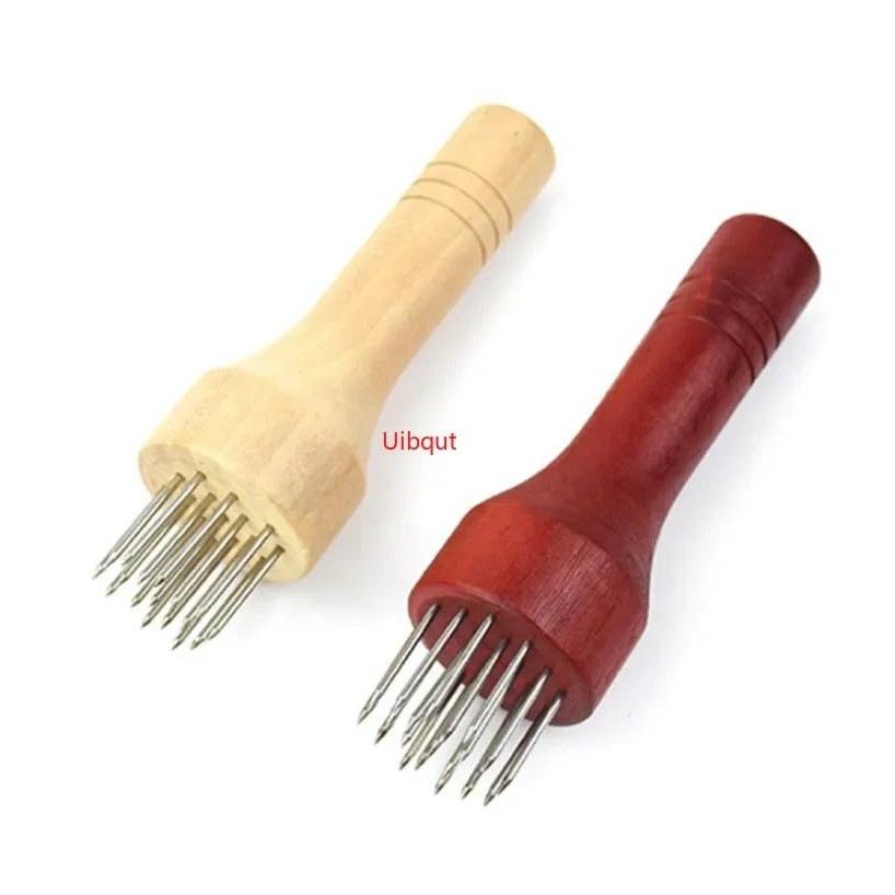Stainless Steel Meat Needles Pounders with Wooden Handle Profession Meat Tenderizer Needle For Beef 
