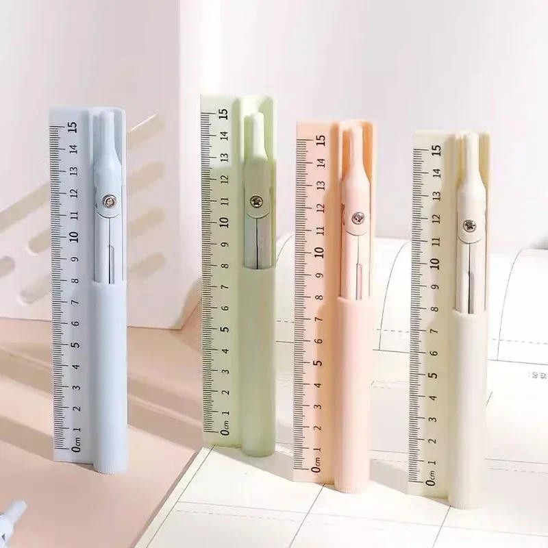 

3 in 1 Compass Geometry Set with Ruler Pencil Kawaii Multifunctional Drawing Compass Math Geometry Tool Office School Supplies