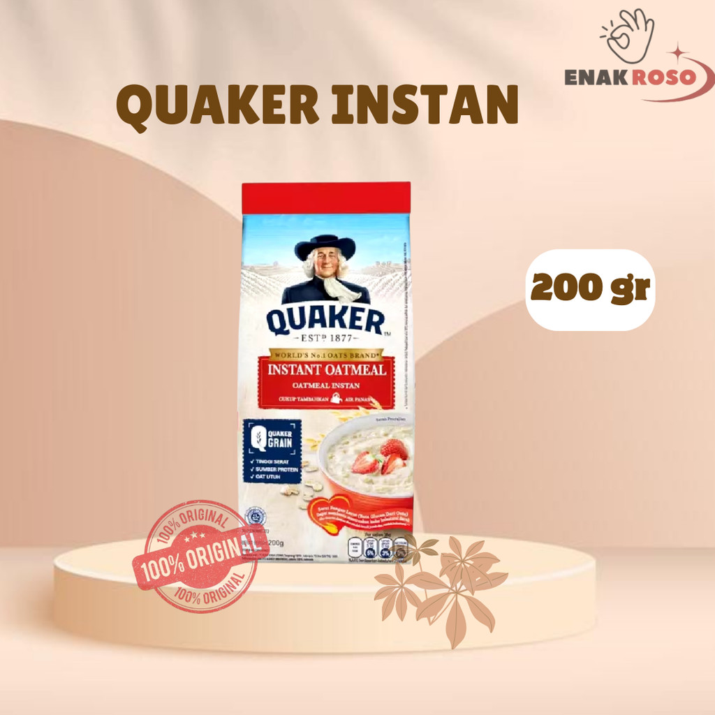 

Quaker Oatmeal 200gr - Sereal Instan