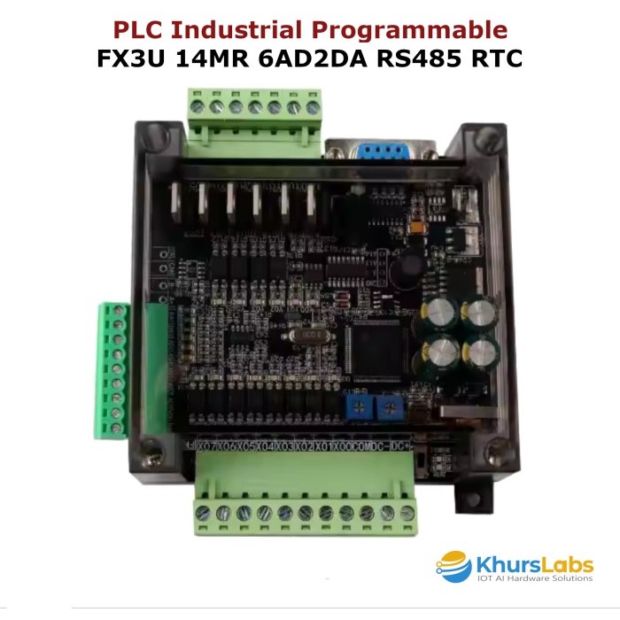GD99 PLC RS232 RS485 FX3U 14MR 24MR 30MR 48MR 6AD2DA With RTC Support GX Work MODBUS RTU - FX3U 14MR