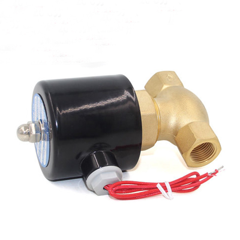 1/2" High Temperature Brass Steam Solenoid Valve 2 Position 2 Way N/C 24VDC 220VAC PTFE Pilot Piston
