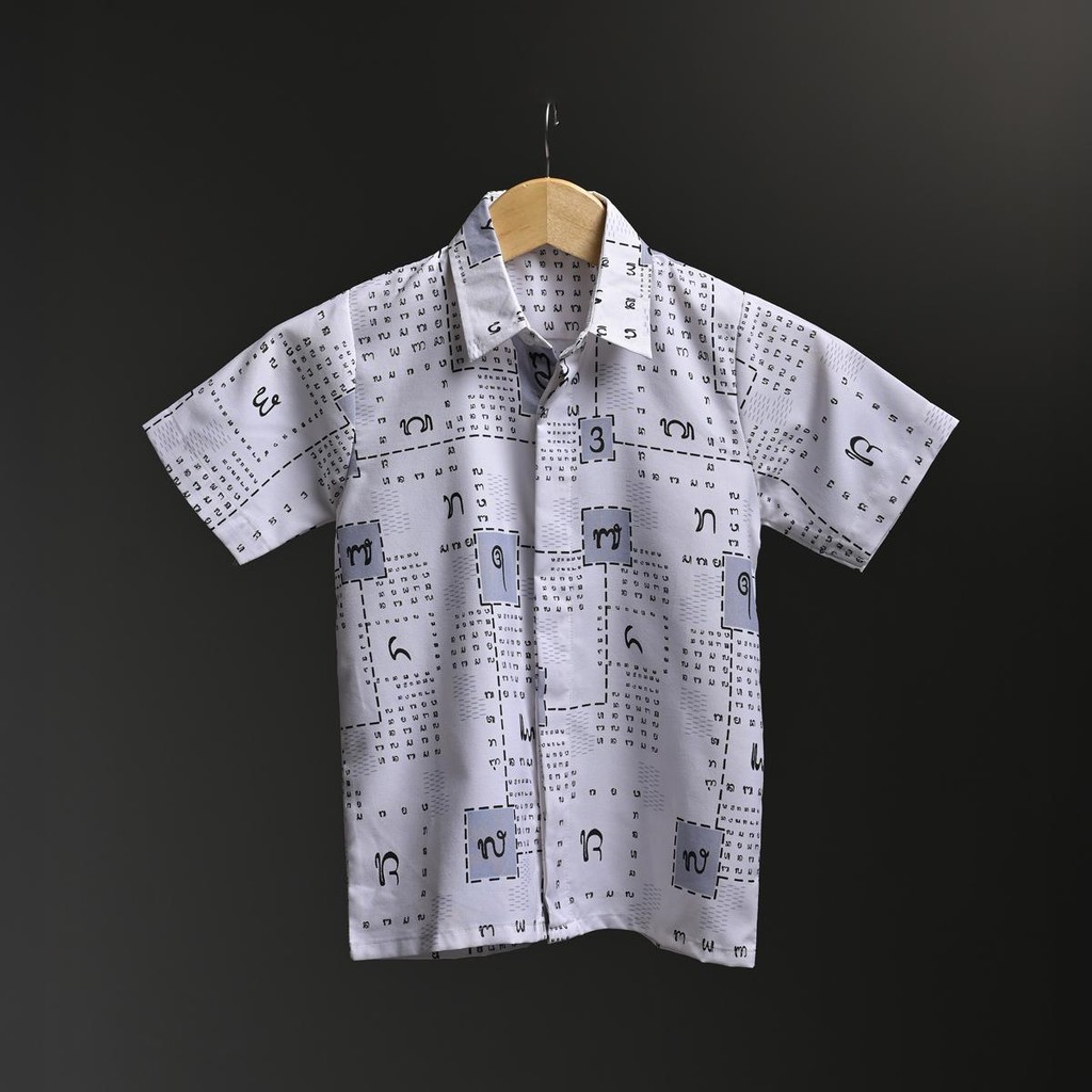 DEVIY BERKAH STORE ZM Zaskia Mecca - Jazi Kemeja Koko Anak Pria - Edisi Aksara Bali