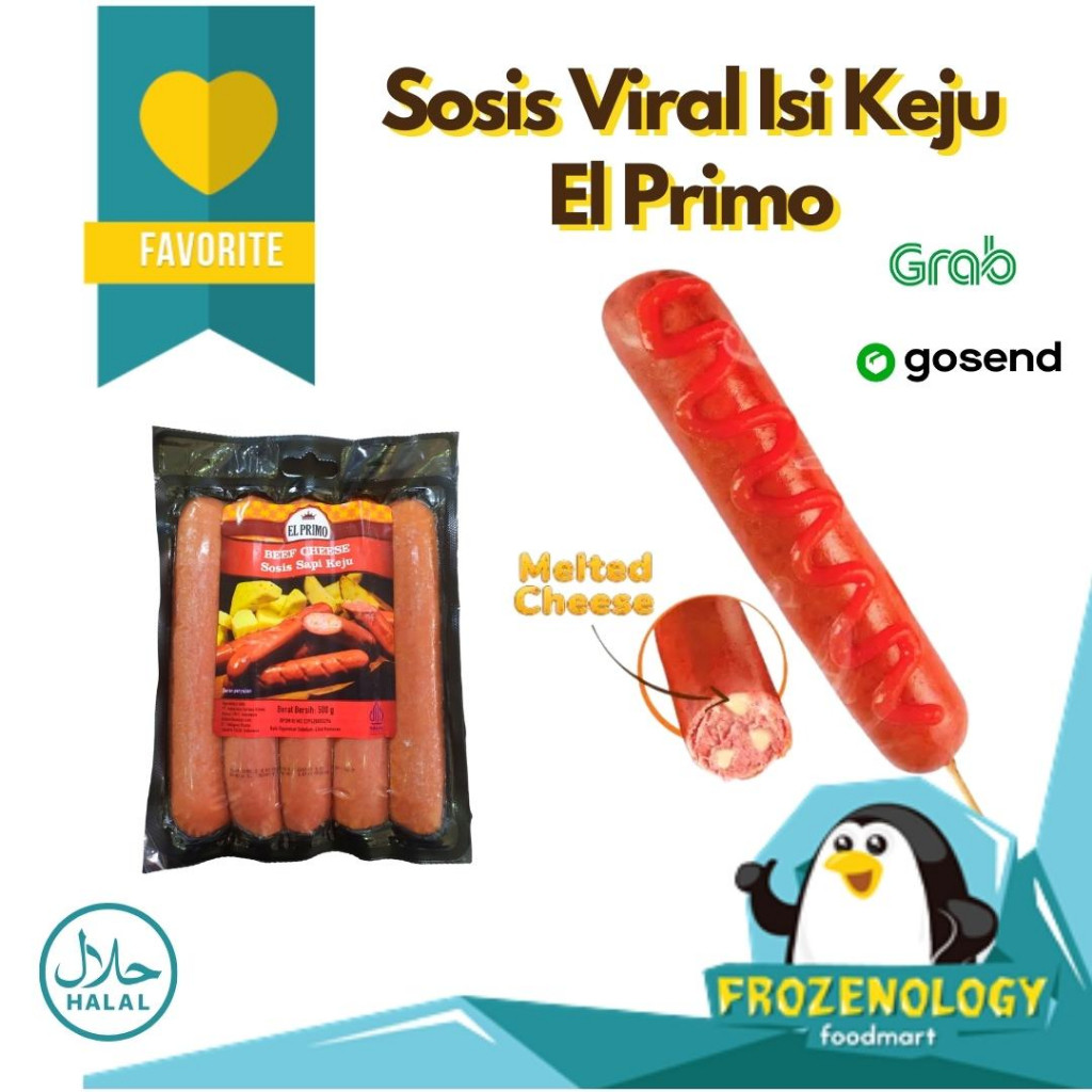 

Sosis Keju El Primo 500 Gr Isi 5 Sosis Viral Minimarket | EL PRIMO BEEF CHEESE SAUSAGE 500gr