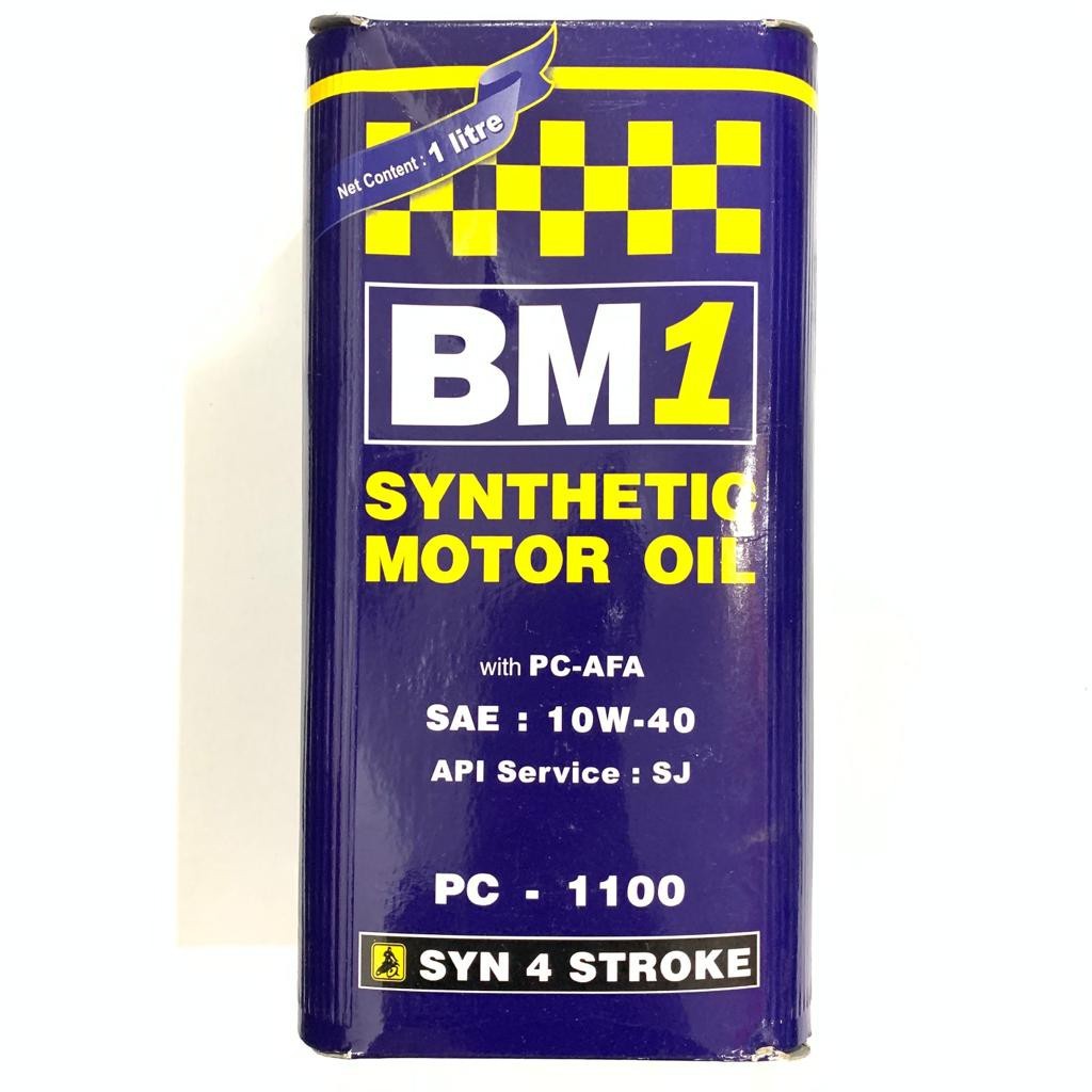 TERPERCAYA DAN TERHEMAT OLI MOTOR BM1 4T 10W40 SJ PC1100 1LITER SATRIA FU TIGER MX ORIGINAL