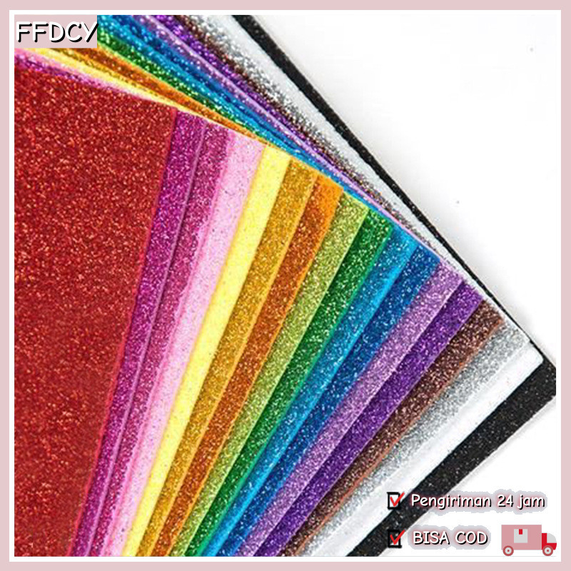 

10 Lembar Menebal Eva Foam Art Glitter Sticker 20x30cm Papel Goma Glitter Sticker A4 Eva Foam Art Sticker Glitter