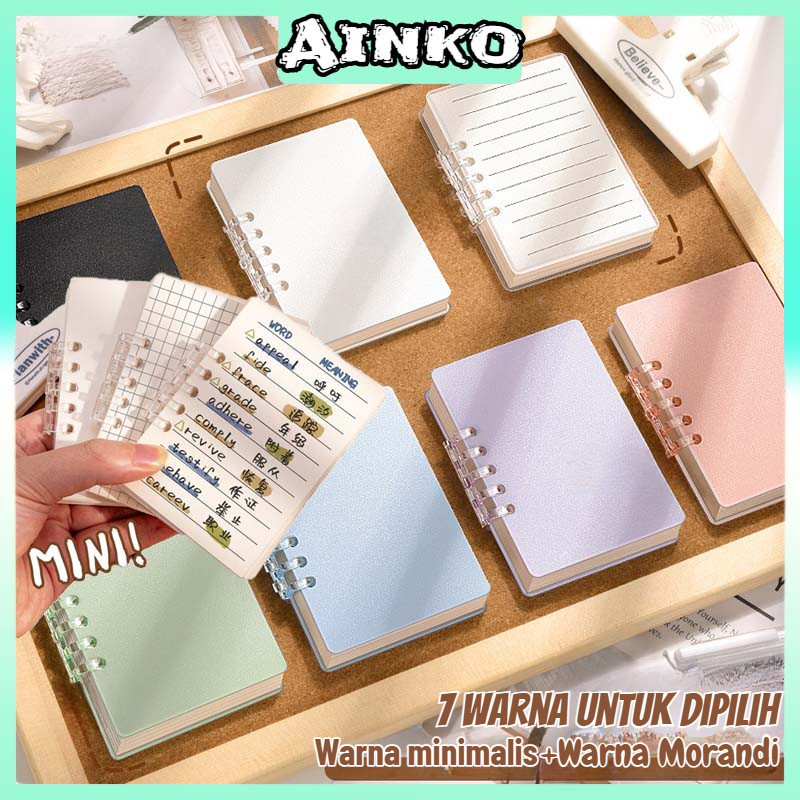 

A7 Mini Loose-leaf Notebook Portable Pocket Notebook Notepad/Day Planner/Notebook Loose-leaf Notebook Learning Stationery