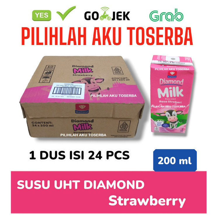 

Susu DIAMOND UHT Strawberry ukuran 200 ml - (HARGA 1 DUS ISI 24 pcs)