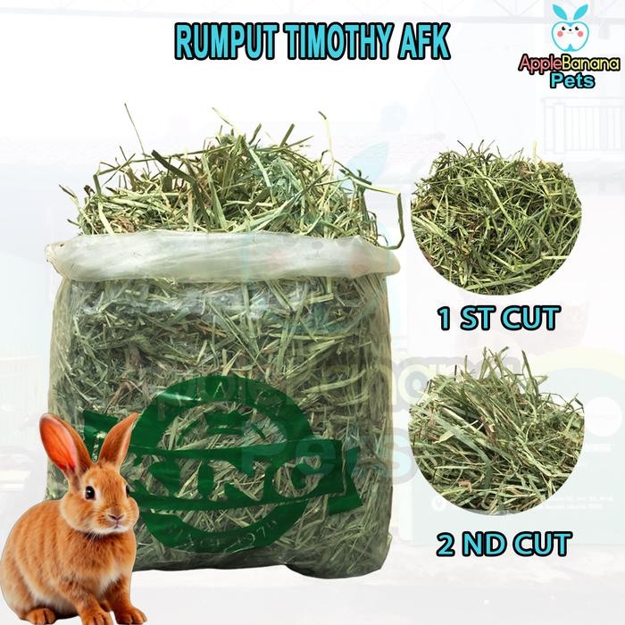 Timothy Hay 1 kg AFK Alfalfa king 1st cut / 2nd cut | Makanan Kelinci Rumput hay Timothy 1 kg - 2ND 