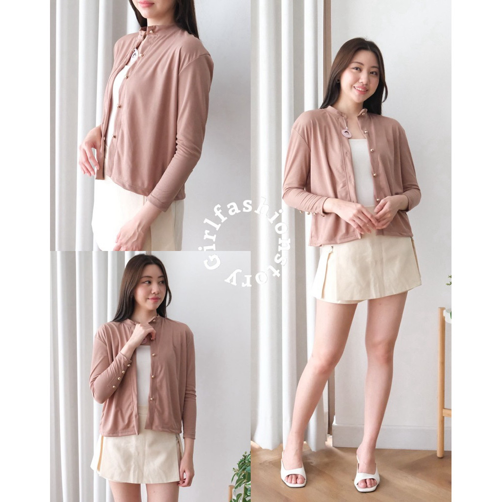 AZ.FS - RFS ATASAN WANITA CARDIGAN POLOS LENGAN PANJANG KANCING DEPAN /  LIZZIE CARDIGAN / OUTER WAN