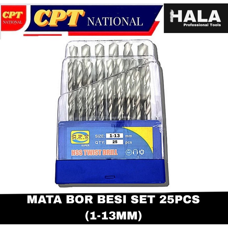 CPT NATIONAL - MATA BOR BESI SET 25PCS 1mm-13mmHALA2