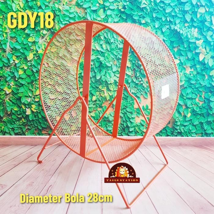 GDY18 Dayang Jogging Wheel Besi Marmut Landak Sugar Glider Bola Putar - Orange