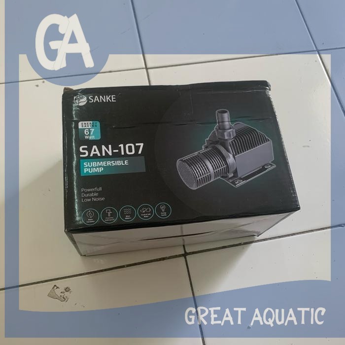 Pompa Air Celup Aquarium kolam ikan SANKE SAN 107 SAN107 67 watt 5000 L/H