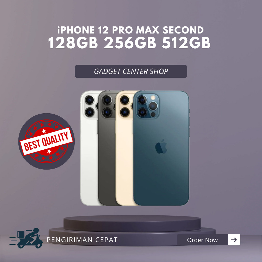 iPHONE 12 PRO MAX 12 128GBGB 256GB 512GB WIFI ONLY SECOND ORIGINAL | GADGET CENTER