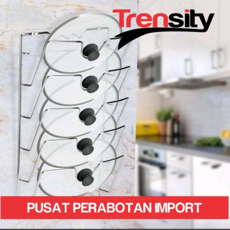 Rak Tutup Panci/Tempat Menaruh Tutup Panci/Rak Tutup Panci Dapur/Rak Gantung Susun Tutup Panci *TREN