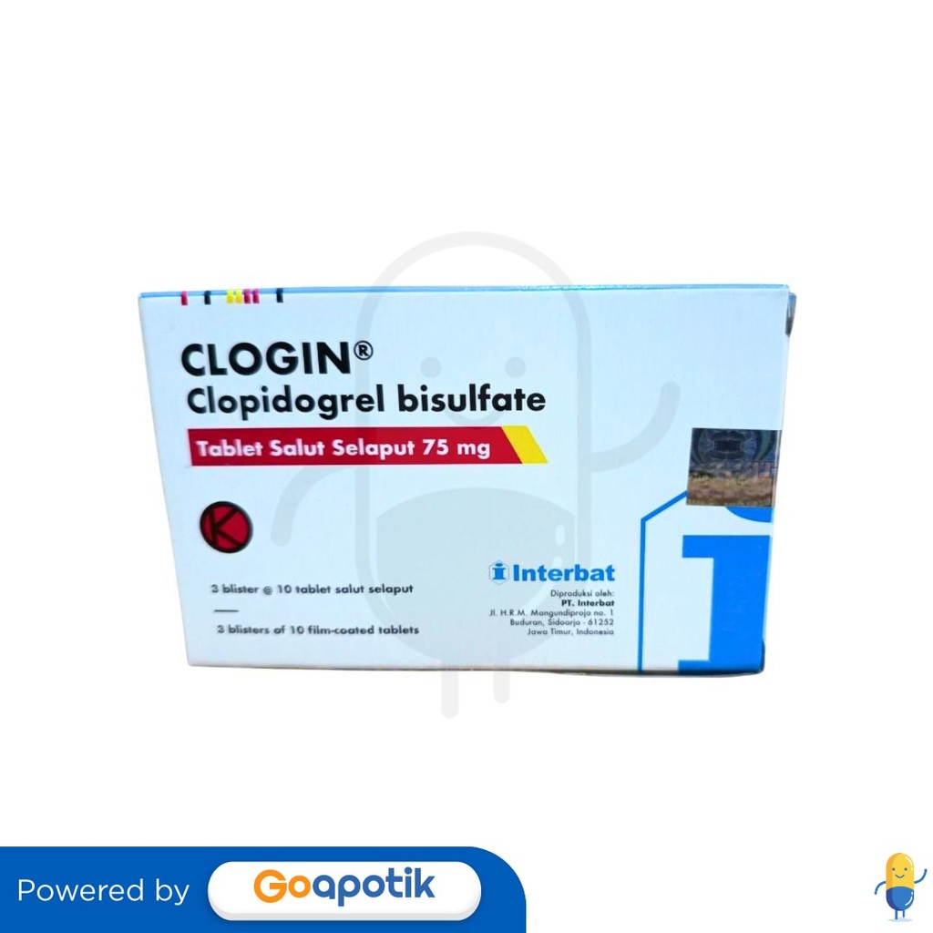 Clogin 75 Mg Box 30 Tablet