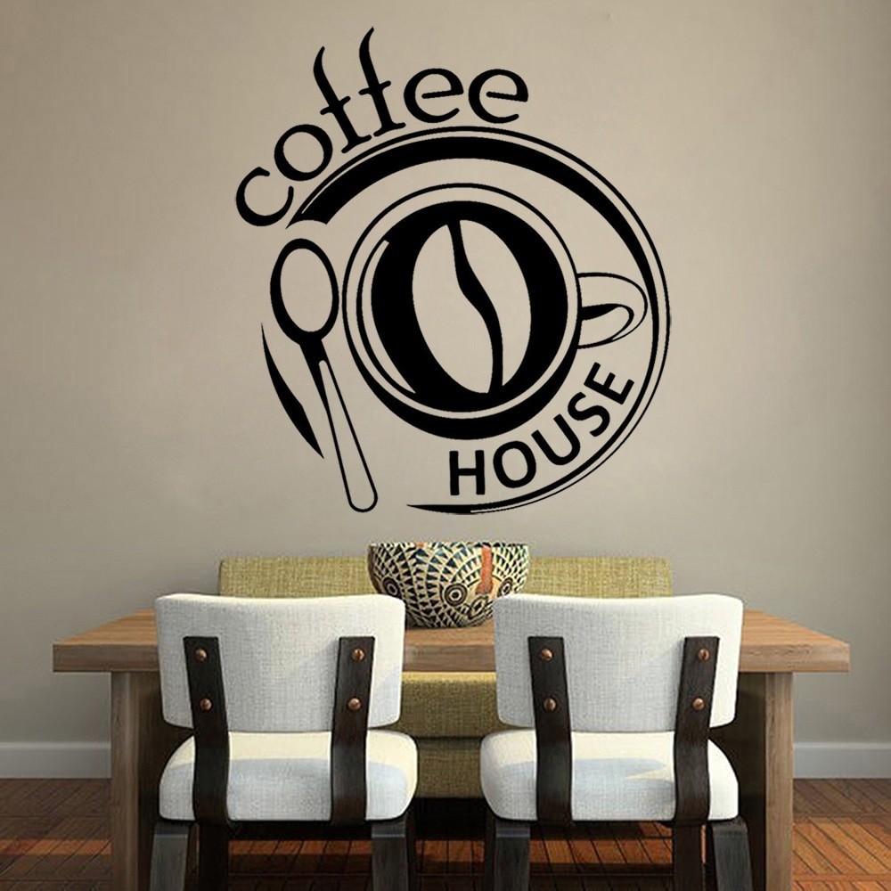 Stiker Dinding Kopi Dekorasi Kafe Coffee Wall Sticker Coffee House Window Vinyl Sticker Cafe Logo
