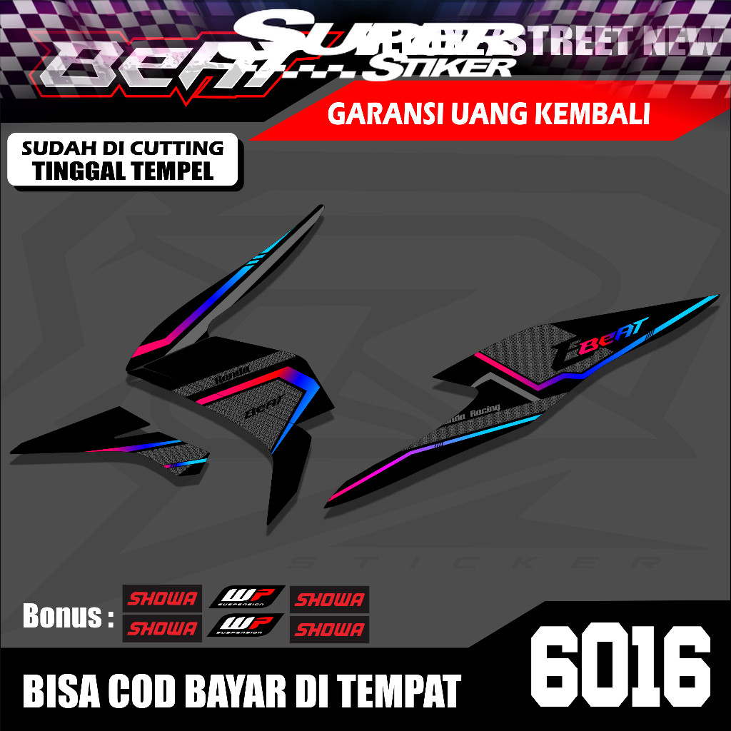 Striping Matic Beat Street/Beat Deluxe/Beat New 2020-2023 Rainbow Simple minimalis