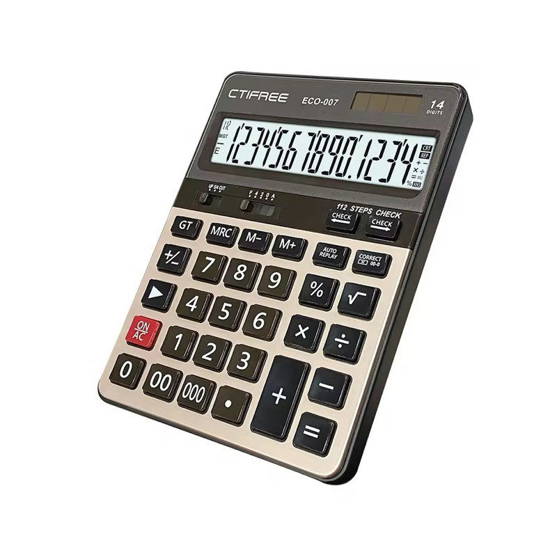 

kalkulator CTFREE 14 digit 12 digit dual power kalkulator murah ctfree