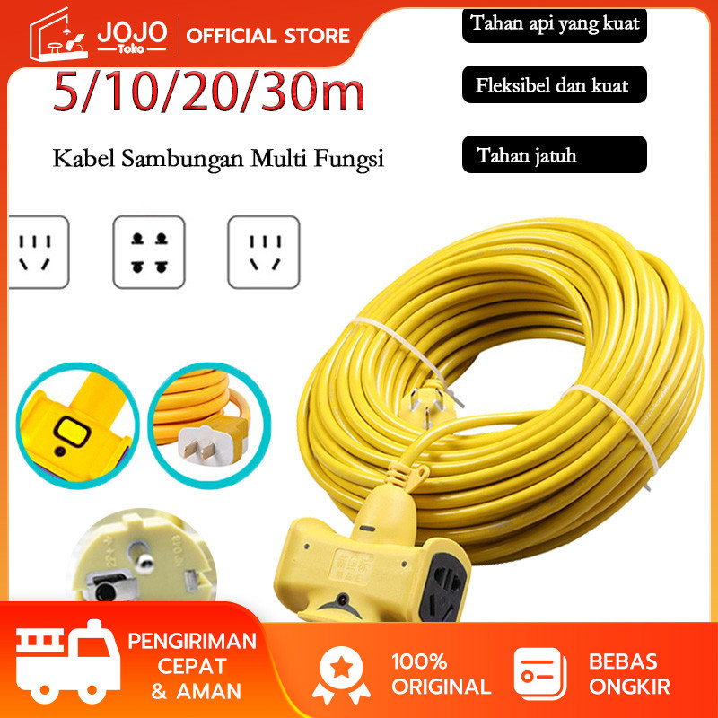 

7lekkar - extension cord kabel ekstensi listrik 5m/10m/30m soket extra panjang
