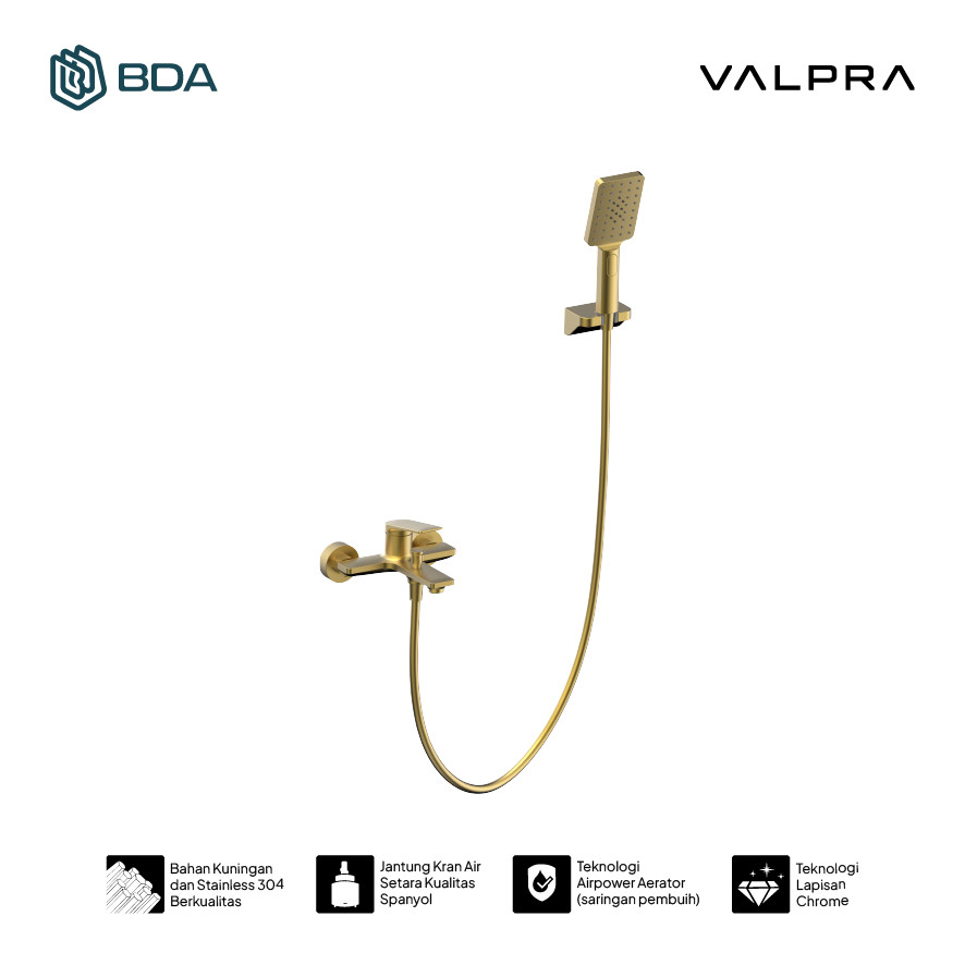 Valpra Kran Air Kran Bathtub Kran Bathub Keran Bathtub Set Handshower Hand Shower Gold V JQ 1468 G