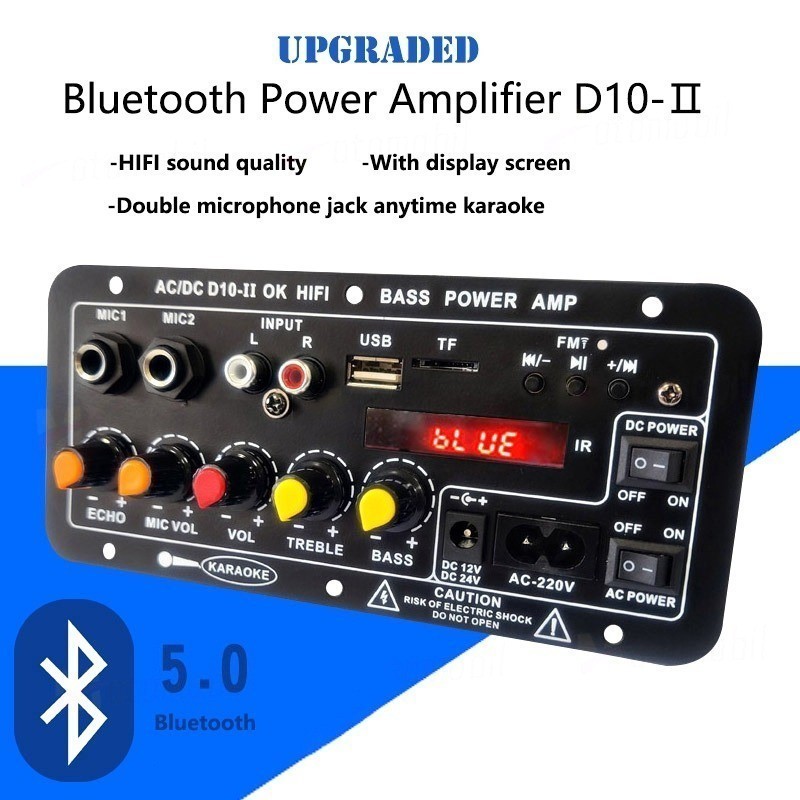 【NEW///】D10 Ⅱ 900W Amplifier Board Amplifier Board Audio Bluetooth USB Radio TF DIY Subwoofer D5 D10